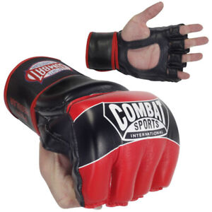 Combat Sports Pro Style Red MMA Grappling Gloves 