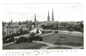 COVENTRY - THE THREE SPIRES Postcard WARWICKSHIRE - Picture 1 of 1
