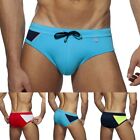 Men Swimwear Clothes Push Up Short Solid Color Swim Trunks Elastic Briefs
