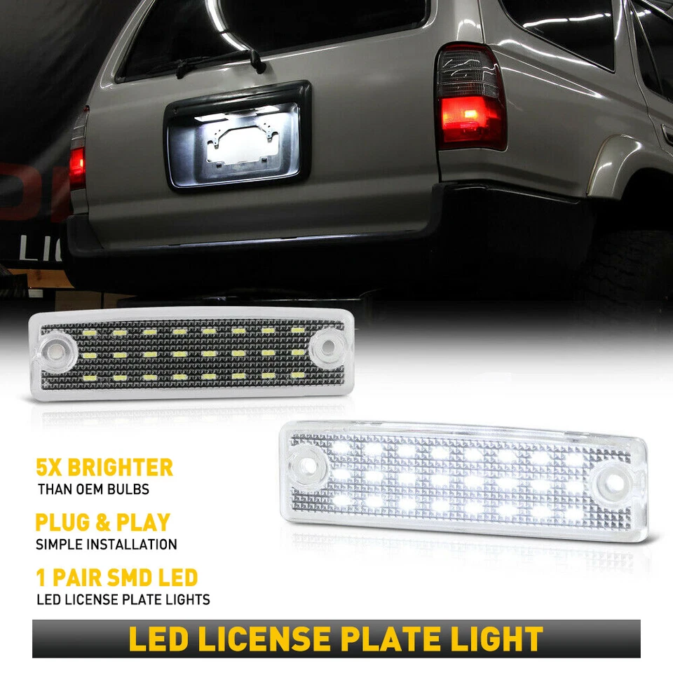 2x 6000k LED Blanco Placa Luz Lámpara Para 96-21 Toyota 4Runner TRD Sequoia Foto 1 de 4