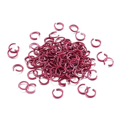  Anillos de aluminio de 6 mm cadena maille abierto joyería artesanía mezcla 400 Foto 1 de 3