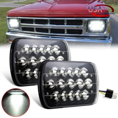 Par de faros LED 7x6" 5X7" Hi-Lo para camioneta Chevy S10 1982-1993 Monte Carlo Foto 1 de 4