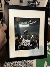 Hank Aaron Framed 8x10 Autographed Signed Picture Jsa Authenticated Braves 
