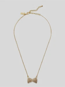 KATE SPADE SPARKLING BOW MINI PENDANT NECKLACE NWT - Picture 1 of 2