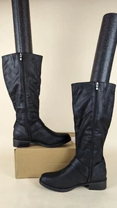 Journee Collection Meg Knee High Boots Womens 9 Black Tall Calf Shoes Zip NWB - Picture 1 of 14