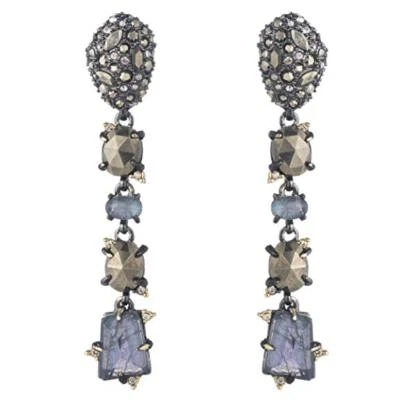 Alexis Bittar Pave Pod con Piedra Lineal Pendientes Labradorita BOLSA NUEVO Foto 1 de 4