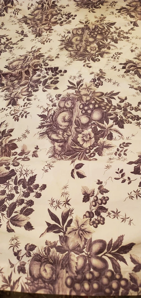 Williams Sonoma Lila Conejitos Fruit Toile 70"x90" Mantel Algodón/Lino NUEVO Foto 1 de 4