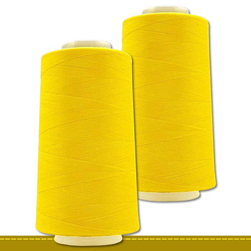 Fil à Coudre Surjet 2 x 100 G 5000 Y (4572 M) Force 50/2 (140) Jaune 140754 - Photo 1/1