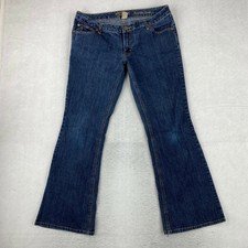 Arizona Jean Co. Favorite Flare Women's 15 Average Blue Cotton Blend Mid Rise