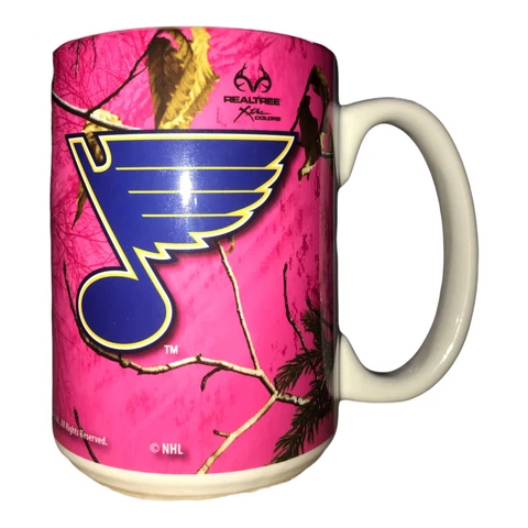 NHL St. Louis Blues 15-Ounce Pink Camouflage Ceramic Mug Cover