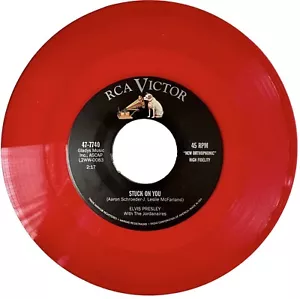 Elvis Presley-Stuck On You/Fame And Fortune - RCA47-7740 Red 7" Vinyl 45 Single - Imagen 1 de 4