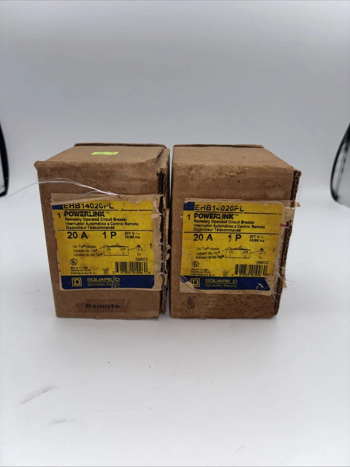 Square D EHB14020PL Circuit Breaker 20 Amp 1 Pole 277v