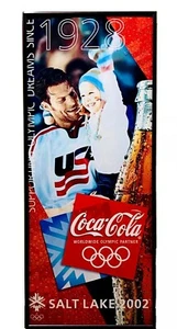 Coca Cola 2002 Winter Olympics USA Hockey Framed Ad Poster Salt Lake City Utah - Picture 1 of 4