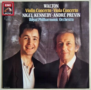 NIGEL KENNEDY ANDRE PREVIN WILLIAM WALTON VIOLIN & VIOLA CONCERTOS HMV EMI 1987 - Imagen 1 de 4