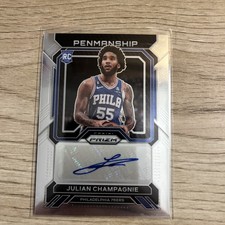 2022-23 Prizm Julian Champagnie Penmanship Rookie Autograph #RP-JCP 76ers