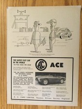 AA66 Magazine Advertisement AC ACE The Safest Fast Car In The WORLD 1 page 1/58