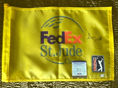 ADAM SCOTT Signed MASTERS WINNER - FEDEX St. Jude course flown flag PSA - Image 1 of 3