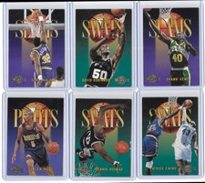 1994-95 SkyBox Basketball Inserts Sky Slams, Shots, Swats, & Pilots Lot of 6 HOF
