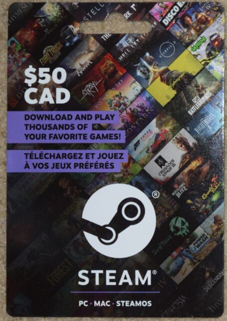 Steam Gift Card - Cartão Pré Pago R$ 50 - Código Digital