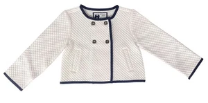 Veste habillée blanche matelassée double boutonnage fille JANIE AND JACK neuve avec étiquette 2T - Photo 1/5