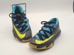 Nike KD VI Hero Turbo Youth Blue Yellow Black Sneakers Shoes 11.5C 599478 Durant - Picture 1 of 10