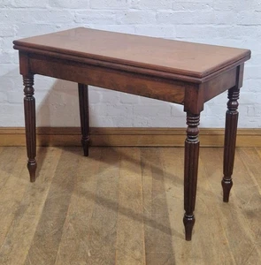 Antique Victorian mahogany turn over top console tea table / writing table - Picture 1 of 16