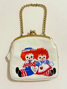 Monedero vintage Hallmark Raggedy Ann Andy Change hecho en Japón - Imagen 1 de 4