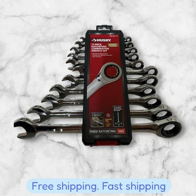 Juego de llaves combinadas Husky Ratcheting SAE (11 piezas) HRW11PCSAE NUEVO ENVÍO Foto 1 de 2