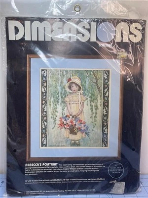 DIMENSIONES Kit Bordado Crewel - RETRATO DE REBECCA - 14" X 16" - 1985 Foto 1 de 3