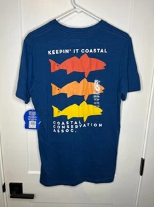 Camiseta Coastal Conservation Association Blue Redfish para hombre mediana nueva, CCA - Imagen 1 de 3