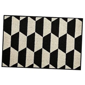Indoor Doormat, Non-Slip Front Door Mats, Outdoor Welcome 20" x 32" Black/Tan - Picture 1 of 7