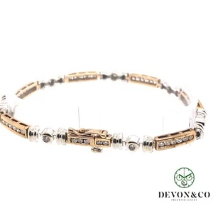 Diamond bracelet set in 9ct yellow over 1.2 ct of diamonds - Picture 1 of 8