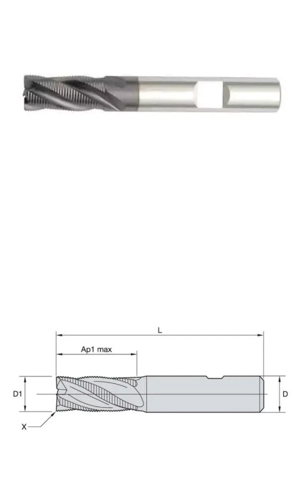 Fresadora de extremo Widia Hanita Tc624625018, Ticn, 1,0000 pulgadas de diámetro de fresado, 6206 Foto 1 de 1