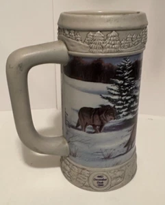 "Taza Miller Beer Stein 1999 Holiday Stein ""Atardecer de diciembre"" Eric Bryant No 043959 - Imagen 1 de 3