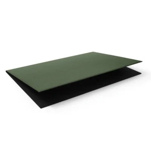 Alfombrilla Escritorio Plegable Cuero Verde - Costura Perimetral - Imagen 1 de 5