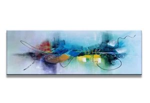 Bilder Leinwand 120 x 40 cm Abstrakt blau auf Rahmen Wandbild Visario Bild 5723 - Bild 1 von 1