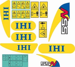 IHI 55N Minibagger Decal Kit - sehr hochwertige Aftermarket Decals - Bild 1 von 1