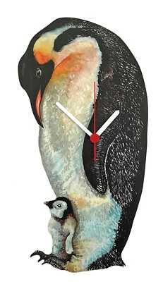 LARKRISE DESIGNS Reloj Penguin and Chick - Reloj Penguin - Relojes Penguin Chick Penguin - MB2-C