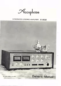 Accuphase manual de instrucciones user manual owners para E-202 inglés Copy - Imagen 1 de 1
