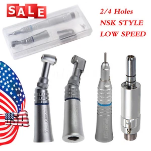 Pieza de mano dental de motor recto contra ángulo de empuje/pestillo de baja velocidad lenta 2/4 orificios A - Imagen 1 de 62