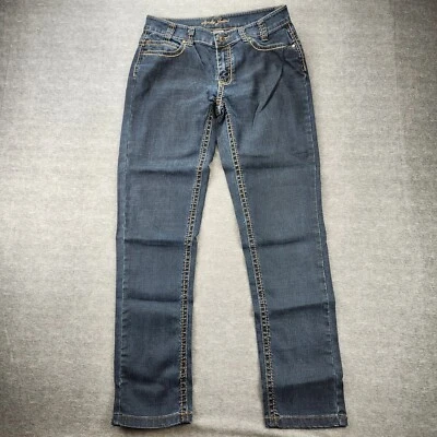 Pantalones de mezclilla Apollo para mujer talla 11/12 azul oscuro pierna recta Foto 1 de 4