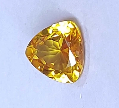 Flawless5.20Ct Natural Montana Yellow Sapphire Certified Trillion Loose Gemstone - Image 1 of 4