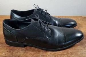 Alfani Men's Quincy Cap-Toe Lace-Up Shoes Black US 10.5M New w/o Box - Picture 1 of 7