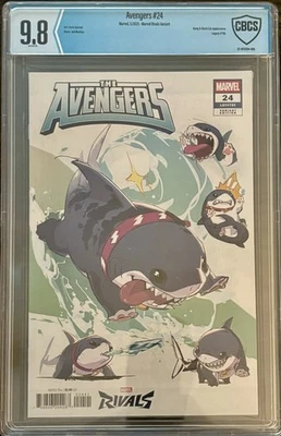 Avengers #24 CBCS 9.8 2025 Marvel rivals Variant Cover Featuring Jeff The Shark - Image 1 of 4