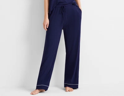 State of Day Plus Size Ribbed Knit Pajama Pants Women's 2X Navy Blaze Pull on - Image 1 of 4