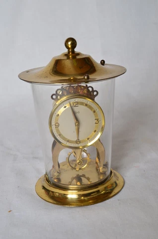 VINTAGE RARE! SCHATZ 8 DAY MANTLE CLOCK -  RUNNING Cover