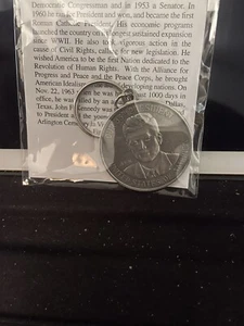 John Kennedy Coin Key Ring - Picture 1 of 3