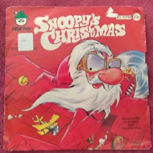 Peter Pan Records X36 Snoopy's Christmas (VG+) 45 , - Picture 1 of 4