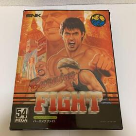 BURNING FIGHT Neo Geo AES SNK Japan Box Manual