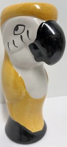 Vintage Yellow Tiki Parrot Vase - Picture 1 of 10